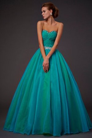 Ärmelloses Duchesse-Linie Tüll Sittsames Bodenlanges Quinceanera Kleid