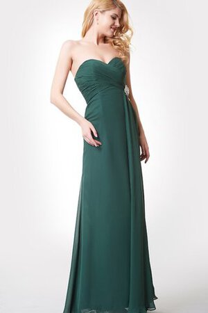 Zickzack Ausschnitt Lang Chiffon Durchsichtige Ärmel Abendkleid