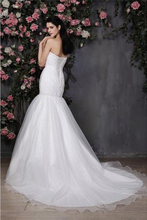 Organza Drapiertes Kapelle Schleppe Empire Taille Herz-Ausschnitt Brautkleid