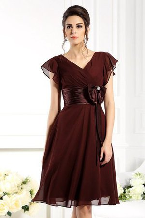 Empire Taille Prinzessin Chiffon Reißverschluss Mini Brautmutterkleid