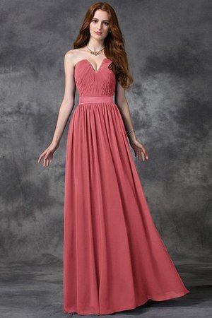 Chiffon Herz-Ausschnitt Prinzessin Anständiges Bodenlanges Brautjungfernkleid