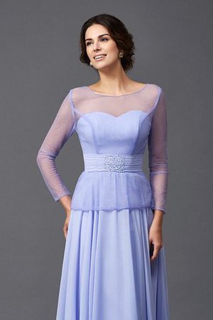 Reißverschluss Normale Taille A-Line Chiffon Bodenlanges Brautmutterkleid