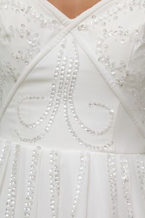 Ärmelloses A-Linie Plissiertes Schlichtes Brautkleid mit Reißverschluss