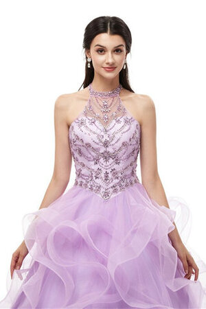 Charmant Satin Sittsames Bodenlanges Glamouröses Quinceanera Kleid