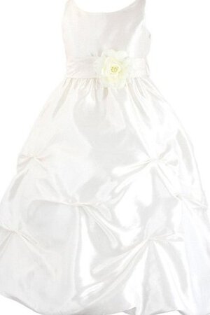 Reißverschluss Empire Taille Pick-Ups Blumenmädchenkleid mit Schmetterlingsknoten mit Blume