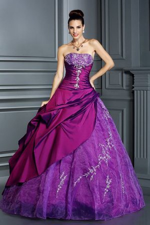 Empire Taille Duchesse-Linie Bodenlanges Sittsames Quinceanera Kleid aus Taft