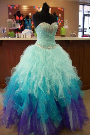 Spitze Paillettenbesetztes Quinceanera Kleid mit Bordüre mit Rücken Schnürung