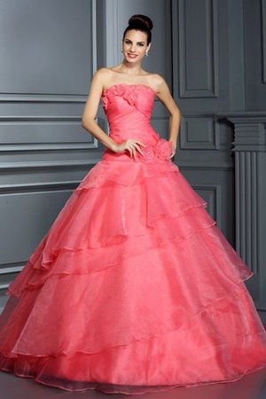 Ärmelloses Duchesse-Linie Anständiges Bodenlanges Quinceanera Kleid mit Blume