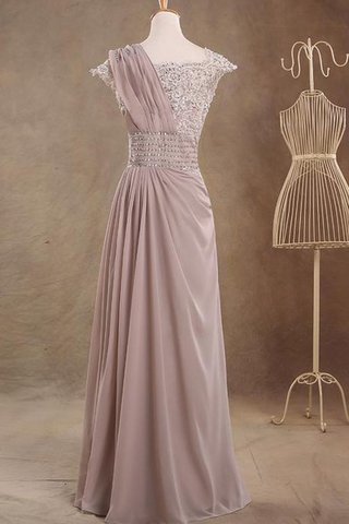 Perlenbesetztes Klassisches Romantisches Ballkleid aus Chiffon mit kurzen Ärmeln