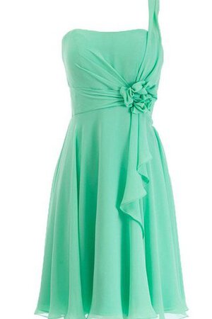 A-Linie Chiffon Empire Taille Cocktailkleid mit Blume mit Reißverschluss