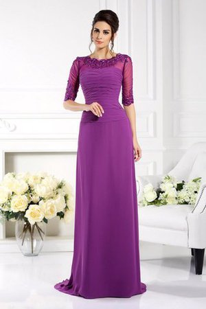 Reißverschluss Chiffon Enganliegendes Sweep Train Anständiges Brautmutterkleid