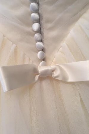 A Linie Tüll Duchesse-Linie Brautkleid mit Herz-Ausschnitt mit Rüschen
