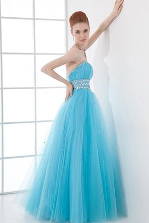 Perlen A-Linie Ärmellos Satin Quinceanera Kleid