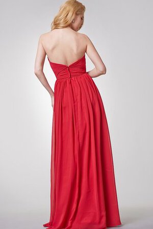 Plissiertes Ärmellos Chiffon Romantisches Bodenlanges Brautjungfernkleid