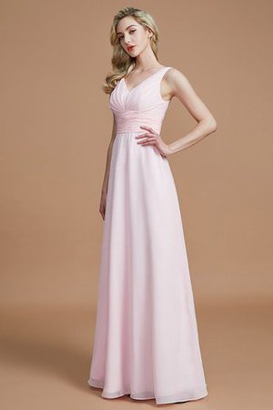 A-Line Normale Taille V-Ausschnitt Prinzessin Ärmelloses Brautjungfernkleid