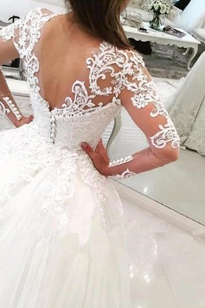 Perfekt Extravagantes Bodenlanges Anständiges Brautkleid mit Applike