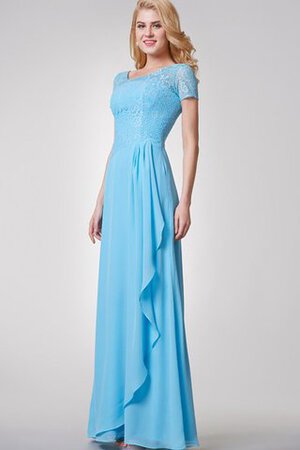 Chiffon A-Line Kurze Ärmeln Sittsames Brautmutterkleid mit Bordüre