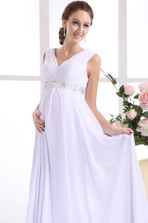 Empire Enganliegendes Gute Qualität Brautkleid mit Schleife ohne Ärmeln