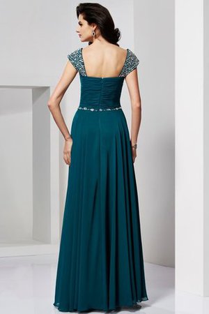 Chiffon Reißverschluss Ärmelloses Sittsames Bodenlanges Abendkleid