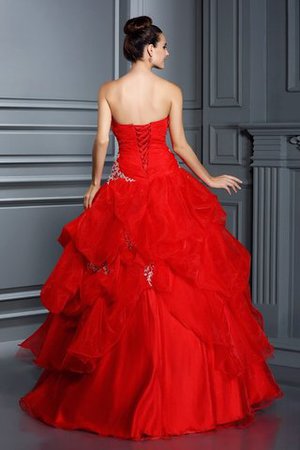 Empire Taille Ärmelloses Anständiges Bodenlanges Quinceanera Kleid aus Organza