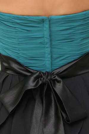 Herz-Ausschnitt Chiffon Gerüschtes Cocktailkleid mit mehrschichtigen Rüsche