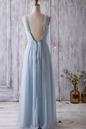 V-Ausschnitt A-Line Bezauberndes Schlichtes Brautjungfernkleid mit Empire Taille