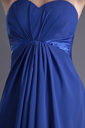 Satin Herz-Ausschnitt Ärmellos Chiffon Abendkleid