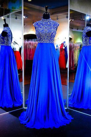 Charmant Normale Taille Chiffon Romantisches Ballkleid mit Reißverschluss