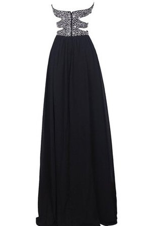 A Linie Chiffon Plissiertes Perlenbesetztes Bodenlanges Abschlusskleid