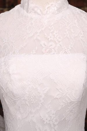 Satin Spitze Ein Träger A-Linie Wadenlanges Brautkleid