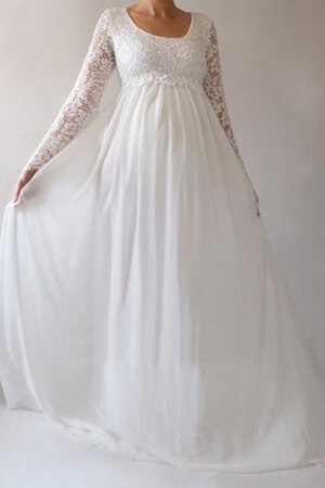 Tolle Bateau Empire Enganliegendes Brautkleid aus Kunstseide