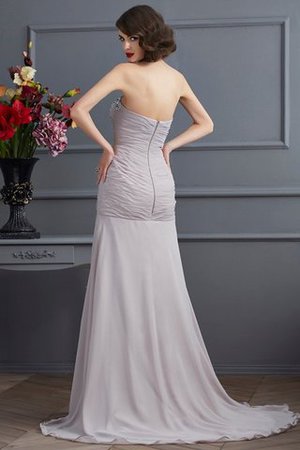 Herz-Ausschnitt Prinzessin Ärmellos A Linie Abendkleid aus Chiffon