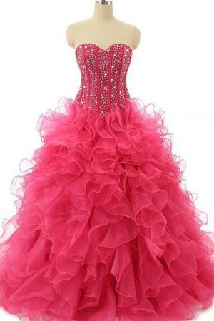 Perlenbesetztes Chiffon Ärmelloses Mini Quinceanera Kleid aus Paillette