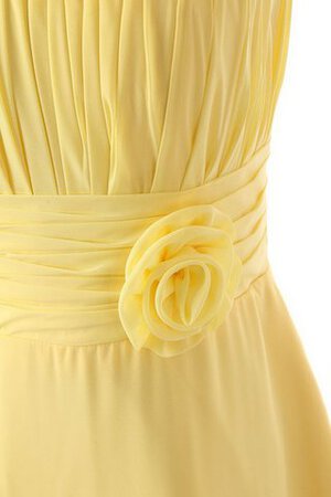 Reißverschluss Plissiertes Ärmellos One Schulter Brautjungfernkleid mit Blume