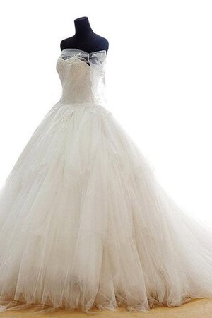 Duchesse-Linie Ewiges Gerüschtes Romantisches Brautkleid mit Rüschen