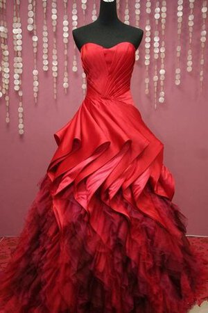 Duchesse-Linie Plissiertes Tüll Spitze Quinceanera Kleid mit Bordüre