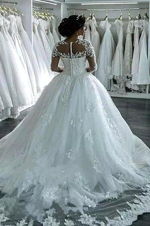 Dom Hell Luxus Brautkleid aus Tüll mit Plissierungen