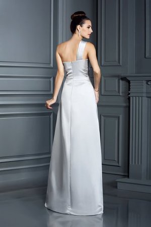 Ein Schulter Empire Taille Satin A-Linie Bodenlanges Ballkleid