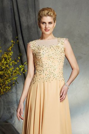 Chiffon Prinzessin Natürliche Taile Bodenlanges Brautmutterkleid mit Applikation