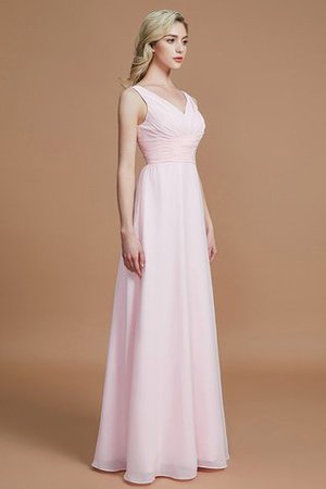 A-Line Normale Taille V-Ausschnitt Prinzessin Ärmelloses Brautjungfernkleid