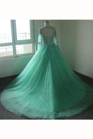 Organza Reißverschluss Spitze Quinceanera Kleid mit Perlen mit Bordüre