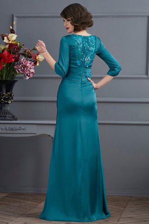 A-Line Chiffon 3 /4 Länge Ärmeln Perlenbesetztes V-Ausschnitt Brautmutterkleid