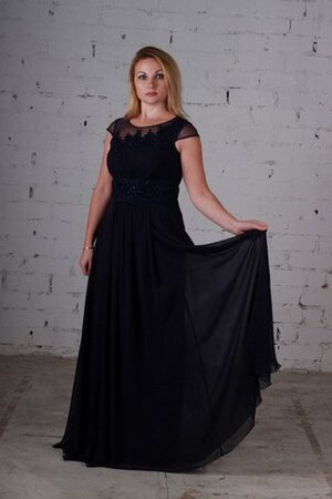 Chiffon Empire Bateau Kurze Ärmeln Empire Taille Ballkleid