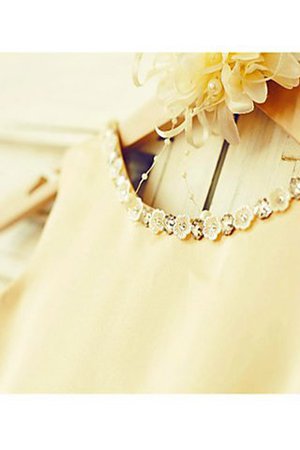 A-Line Schaufel-Ausschnitt Reißverschluss Wadenlanges Blumenmädchenkleid mit Blume