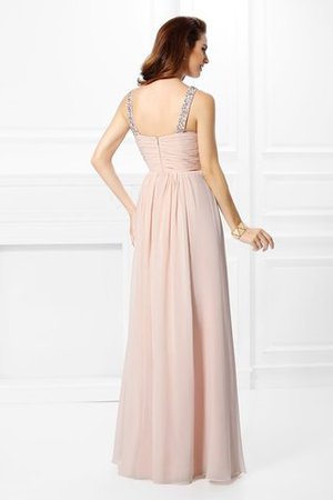 A-Linie Chiffon Ärmelloses Spaghetti Träger Bodenlanges Ballkleid