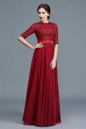 Ärmelloses Chiffon Schaufel-Ausschnitt Prinzessin Bodenlanges Brautmutterkleid