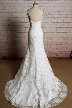 Meerjungfrau Stil V-Ausschnitt Gericht Schleppe Bodenlanges Brautkleid mit Bordüre