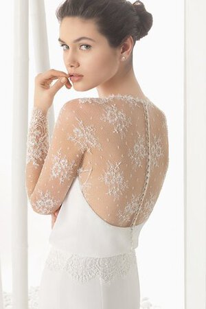 Durchsichtige Rücken Outdoor Luxus Schlichtes Sittsames Brautkleid