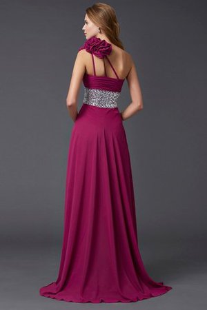 Empire Taille A-Linie Perlenbesetztes Prinzessin Chiffon Ballkleid