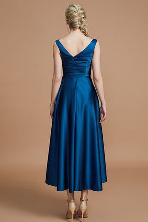 Ärmellos Asymmetrisch Satin Prinzessin A-Line Brautjungfernkleid